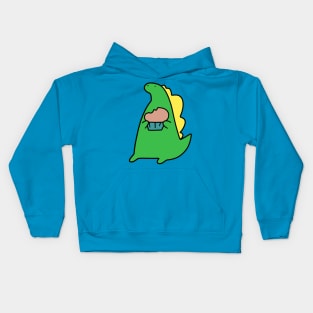 Stegosaurus Eating a Muffin Kids Hoodie